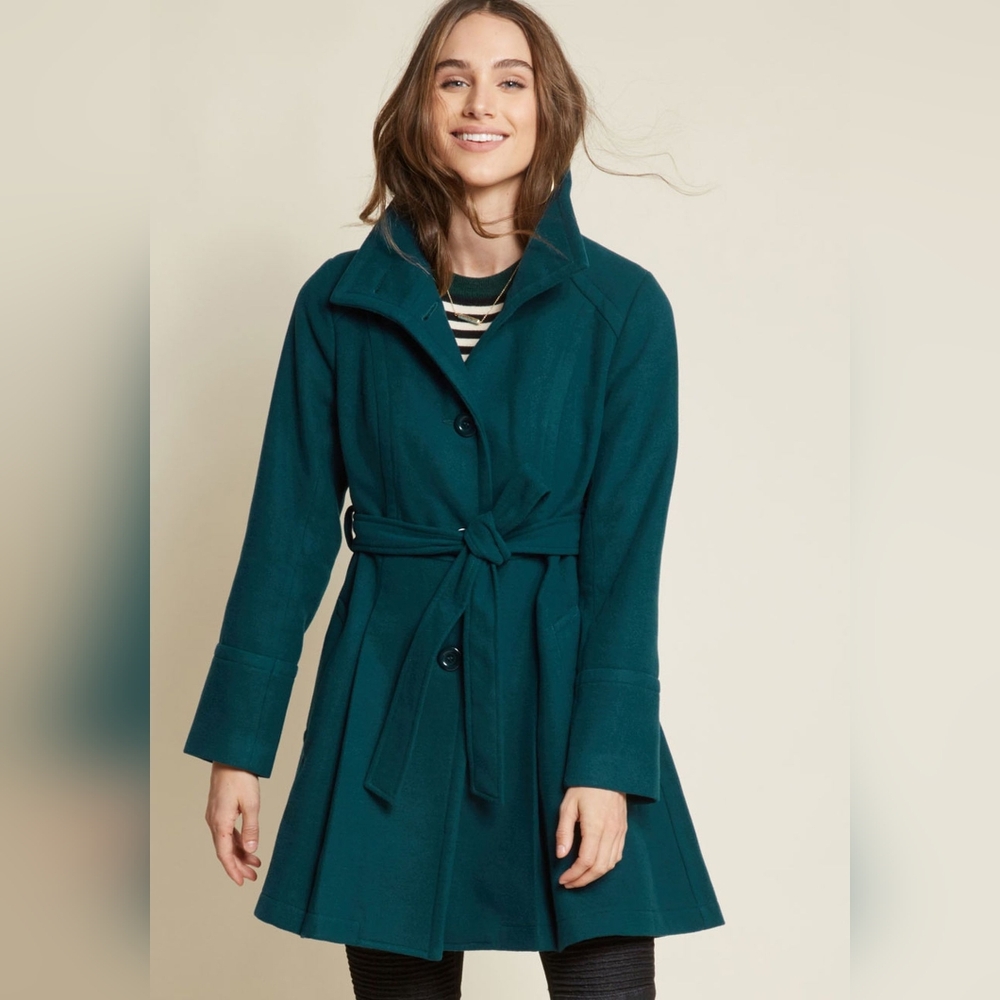 Modcloth Teal Coat - Size S